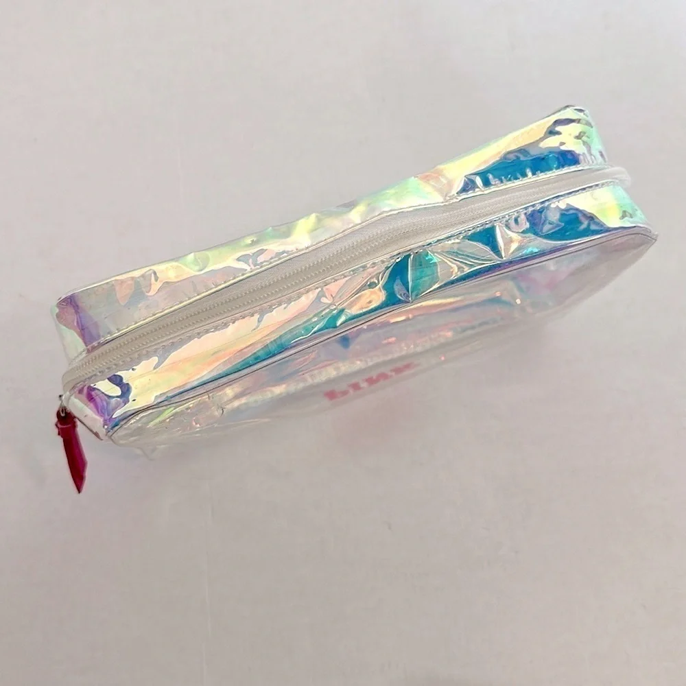 VICTORIAS SECRET PINK Iridescent Clear Makeup Bag NWOT
